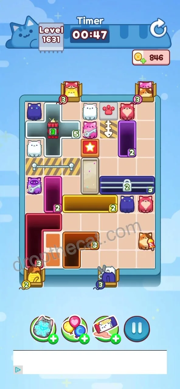Drop The Cat Level 1631 step 1