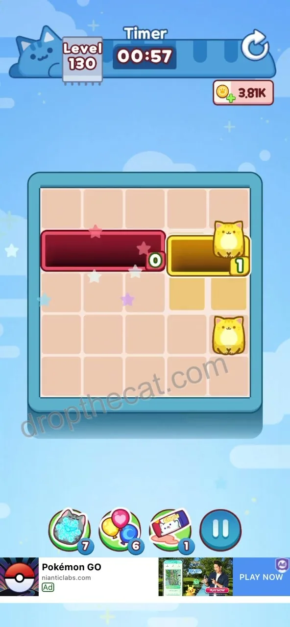 Drop The Cat Level 130 step 3