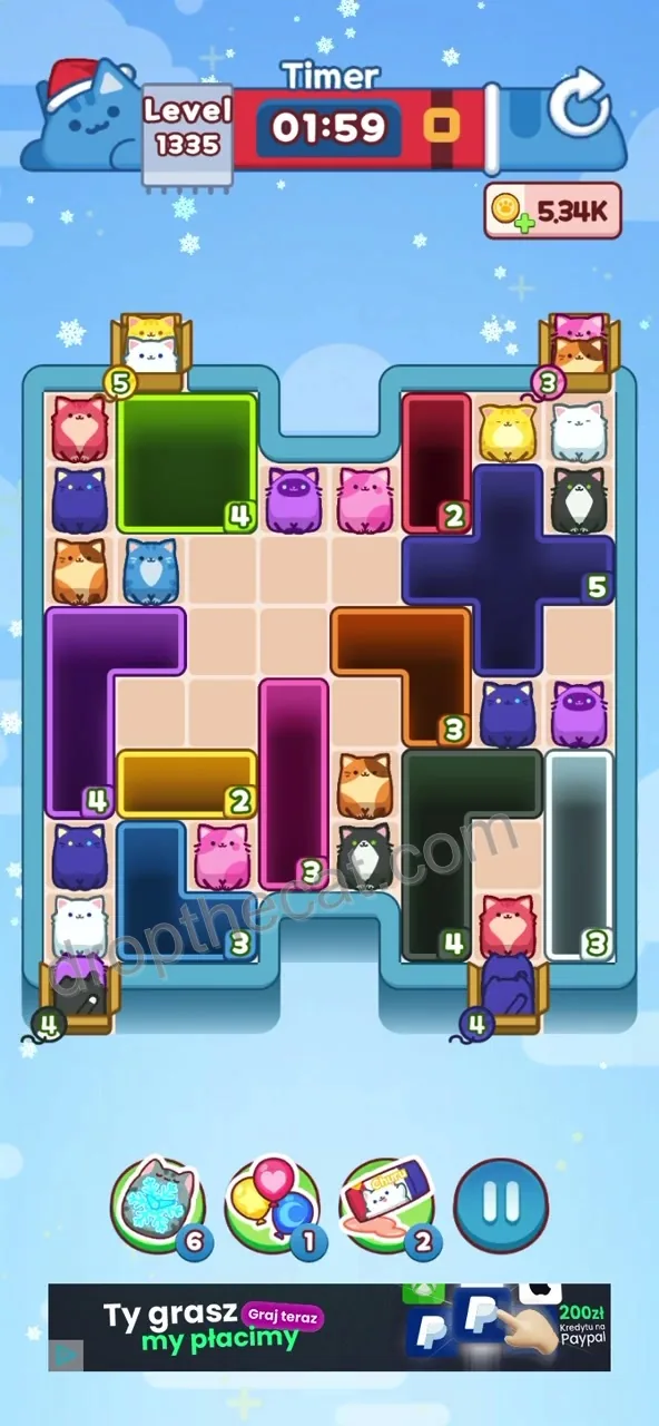 Drop The Cat Level 1335