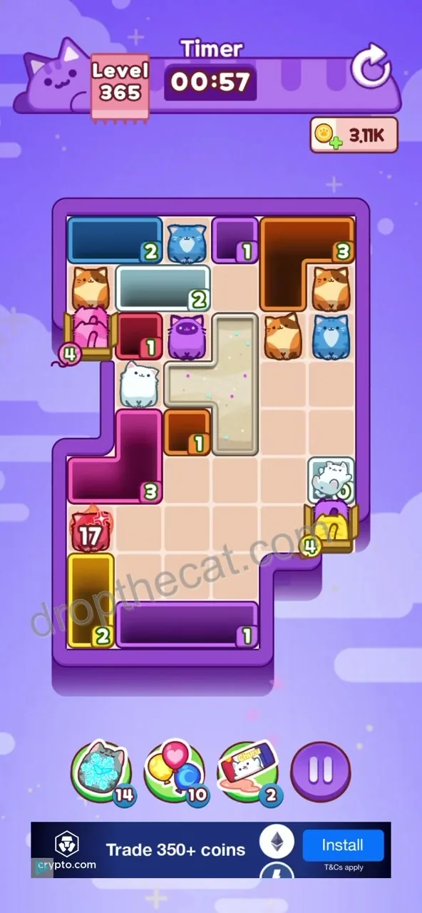 Drop The Cat Level 365 step 1