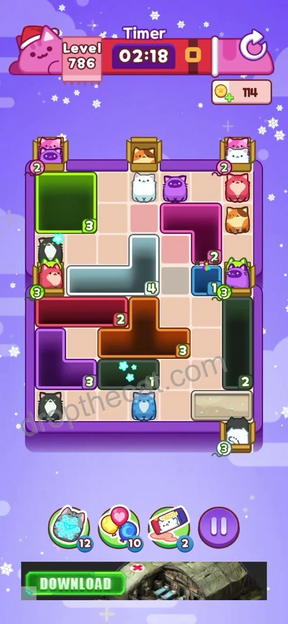 Drop The Cat Level 786 step 1