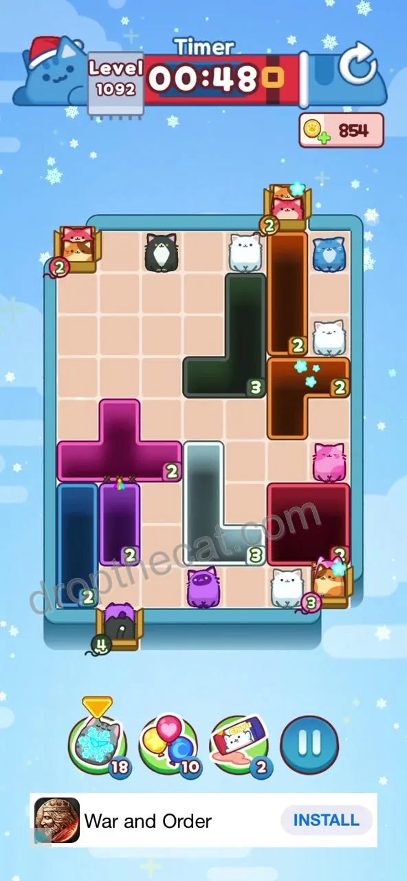 Drop The Cat Level 1092 step 3