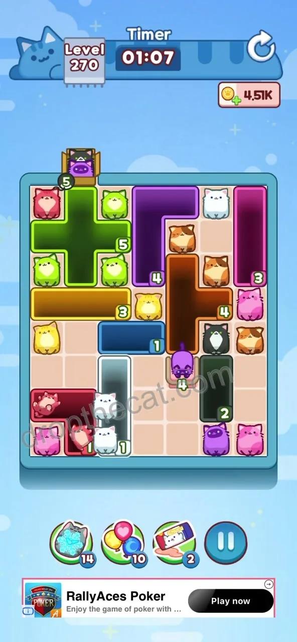 Drop The Cat Level 270 step 1