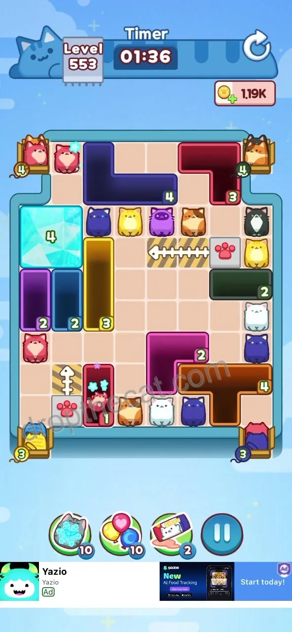 Drop The Cat Level 553 step 1
