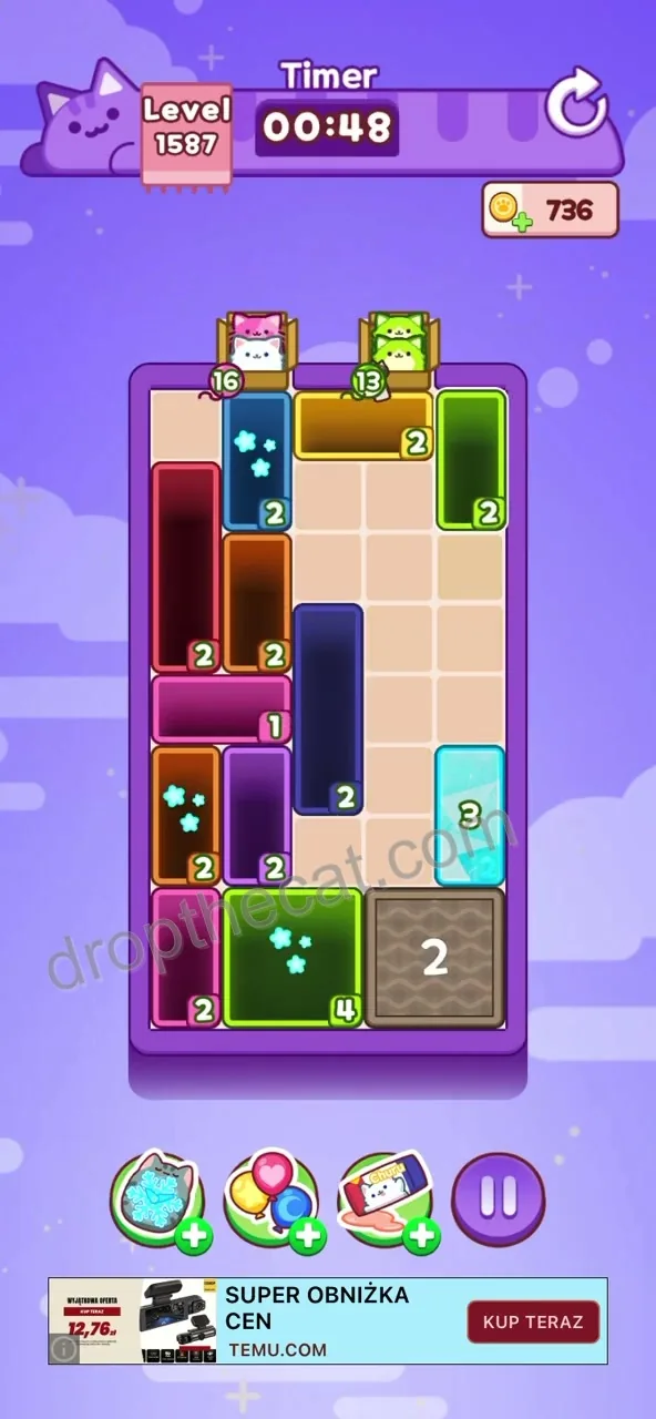 Drop The Cat Level 1587 step 2