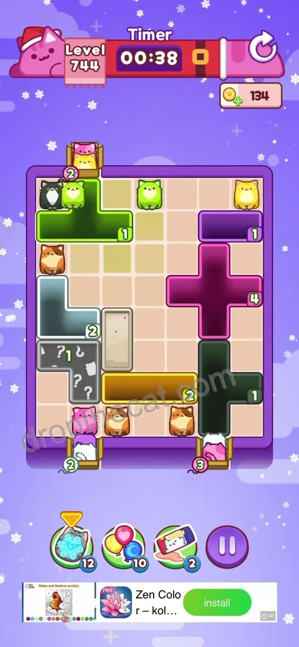 Drop The Cat Level 744 step 3