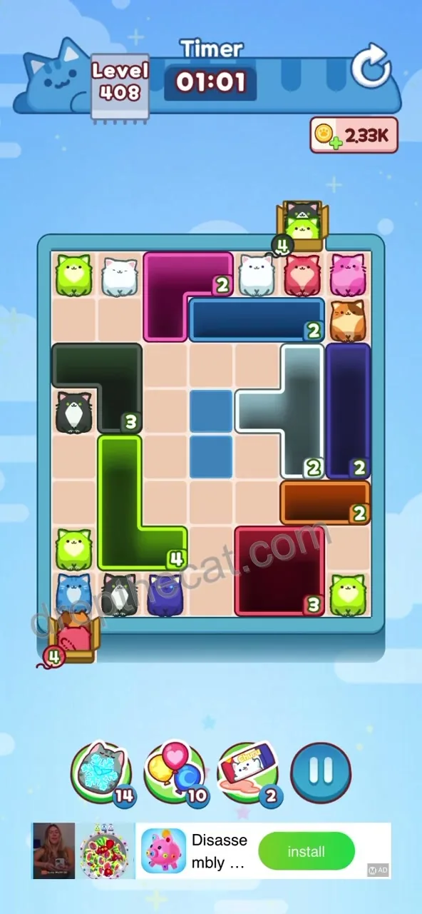 Drop The Cat Level 408 step 1