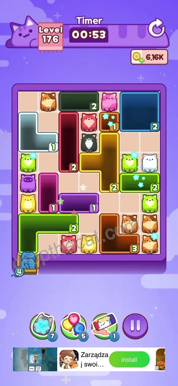 Drop The Cat Level 176 step 2