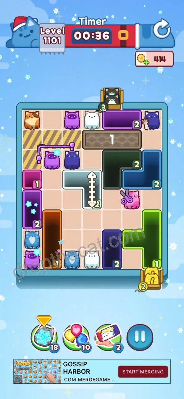 Drop The Cat Level 1101 step 3
