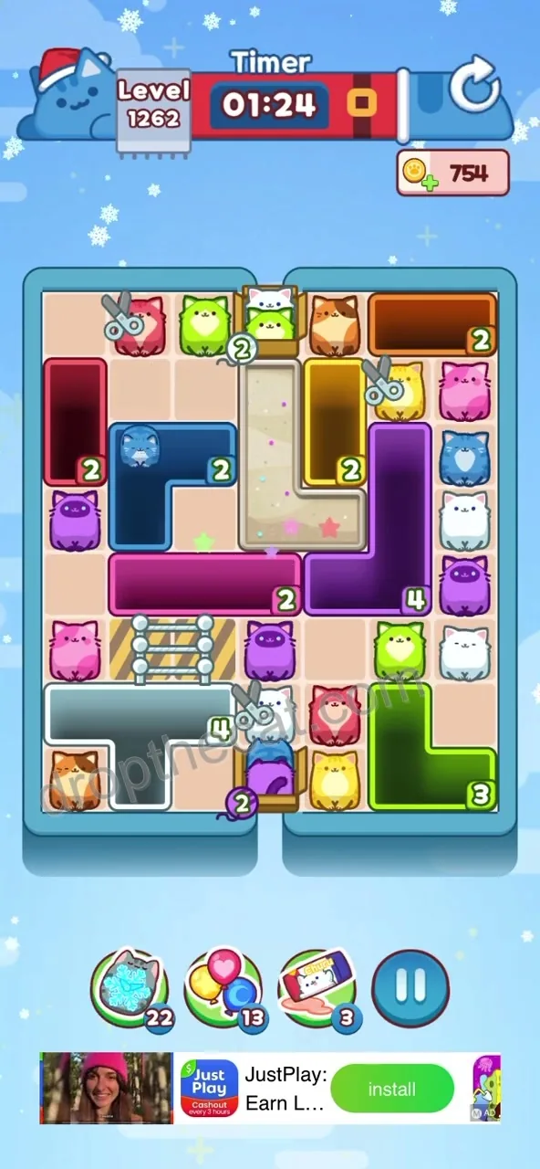 Drop The Cat Level 1262