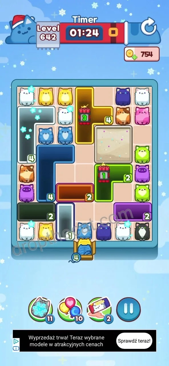 Drop The Cat Level 642 step 1