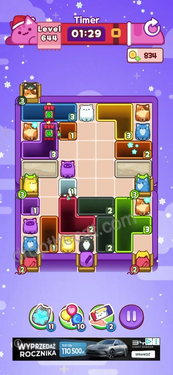 Drop The Cat Level 644 step 1