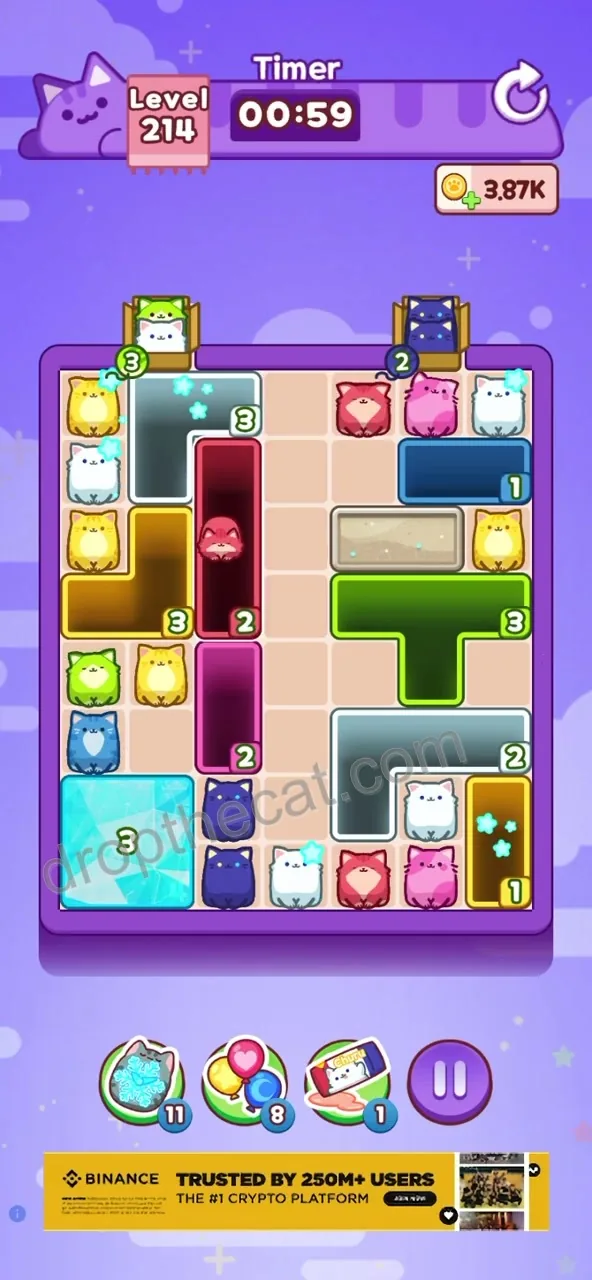 Drop The Cat Level 214 step 2