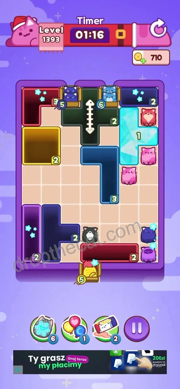 Drop The Cat Level 1393 step 3