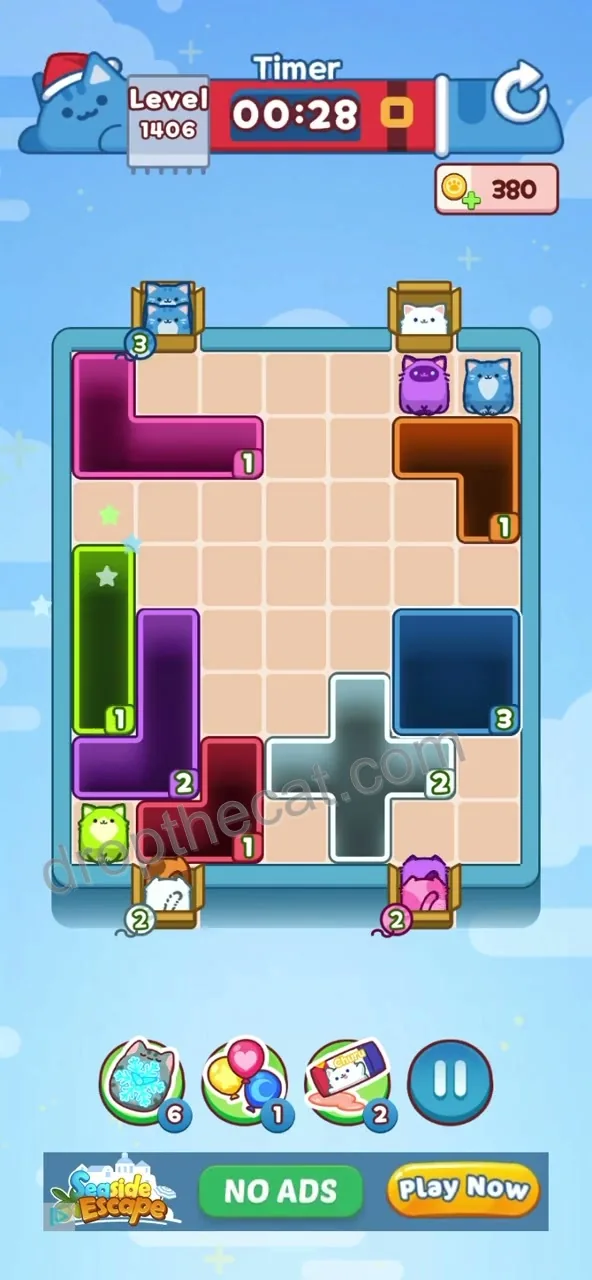 Drop The Cat Level 1406 step 3