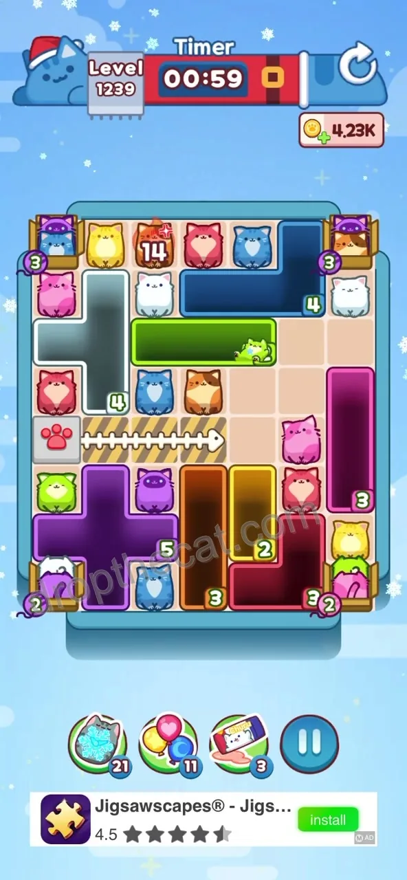 Drop The Cat Level 1239