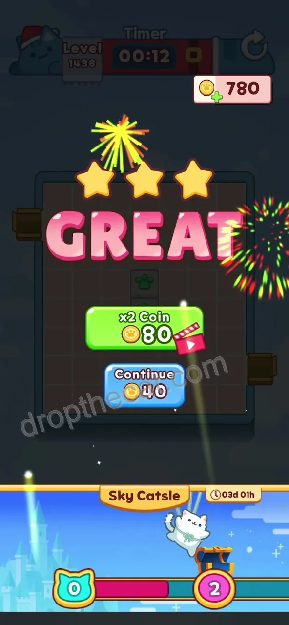 Drop The Cat Level 1436 step 4
