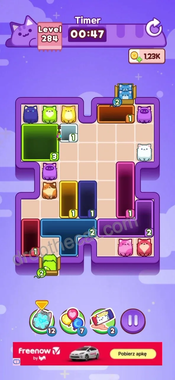 Drop The Cat Level 284 step 2