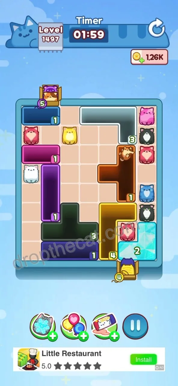 Drop The Cat Level 1497 step 3