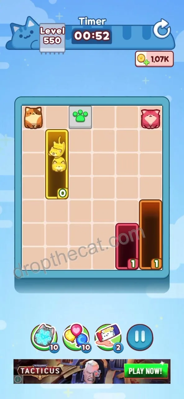 Drop The Cat Level 550 step 3