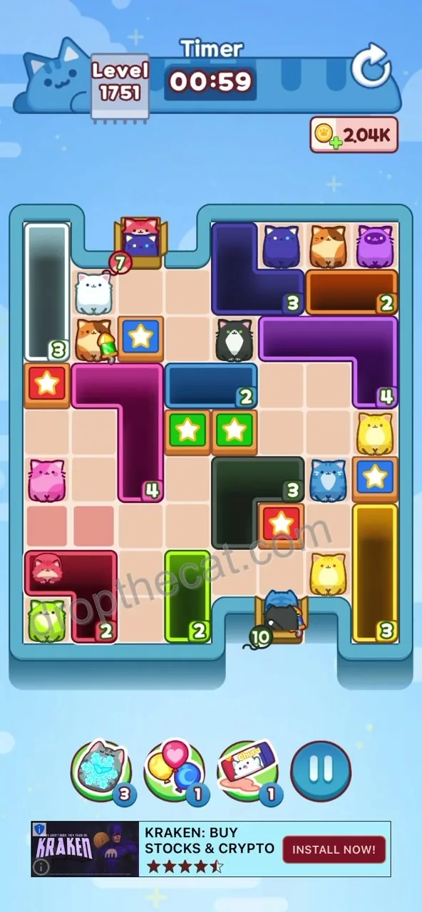 Drop The Cat Level 1751