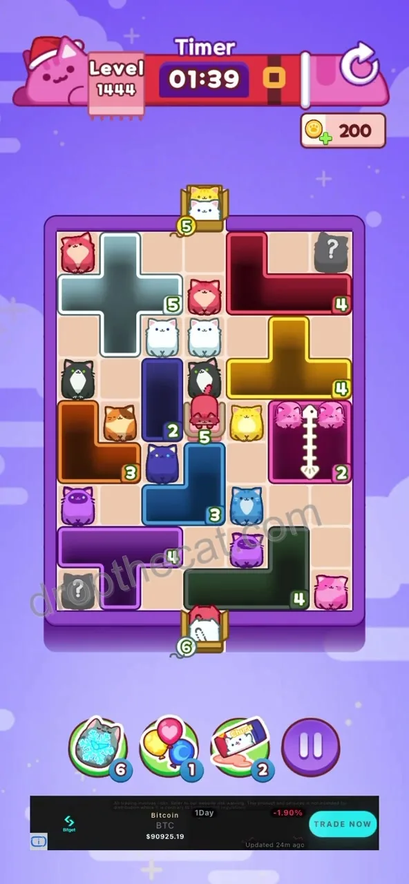 Drop The Cat Level 1444