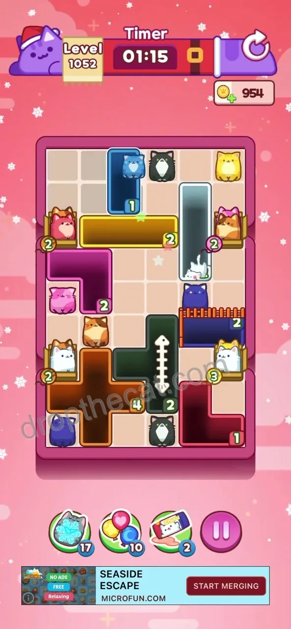 Drop The Cat Level 1052 step 2
