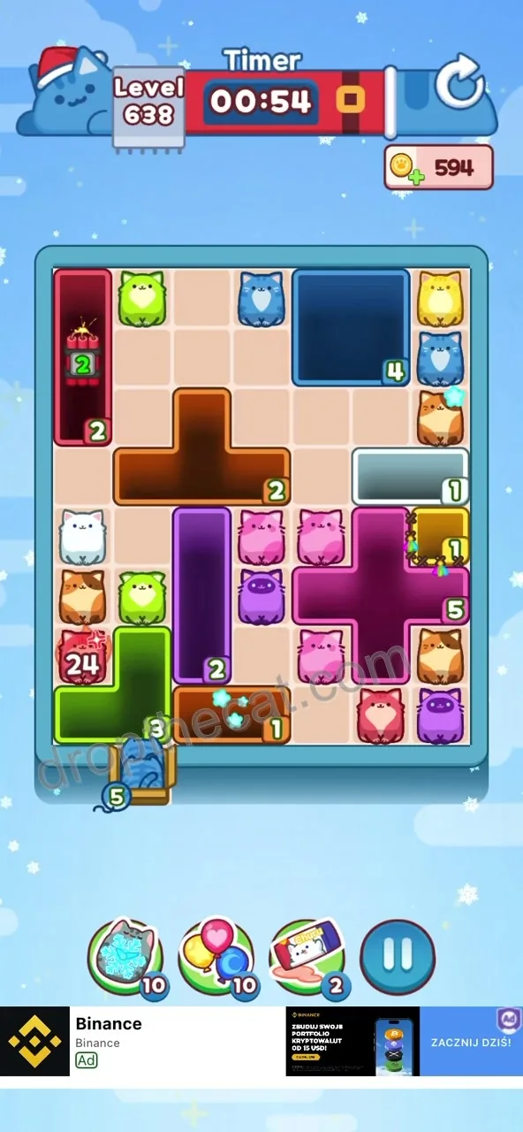 Drop The Cat Level 638 step 1