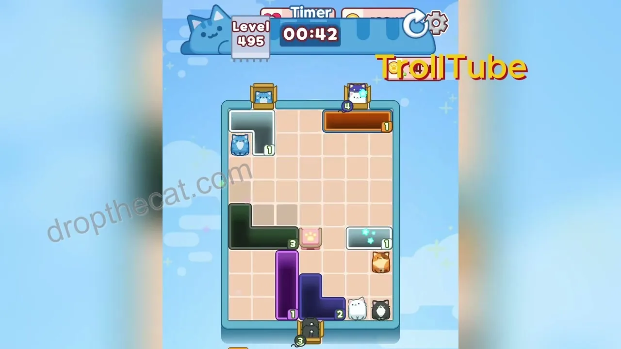 Drop The Cat Level 495 step 3
