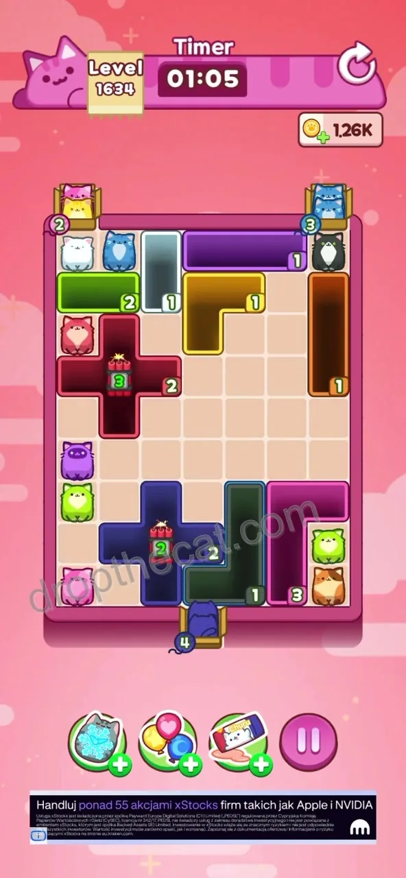 Drop The Cat Level 1634 step 3