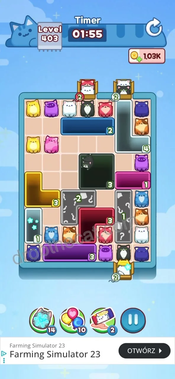 Drop The Cat Level 403 step 1