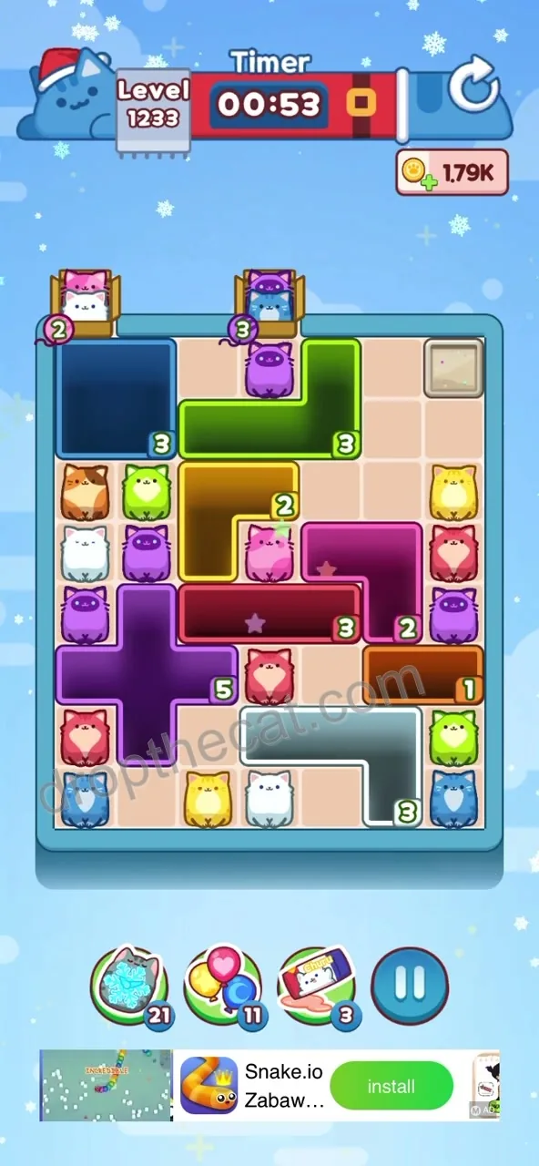 Drop The Cat Level 1233 step 1