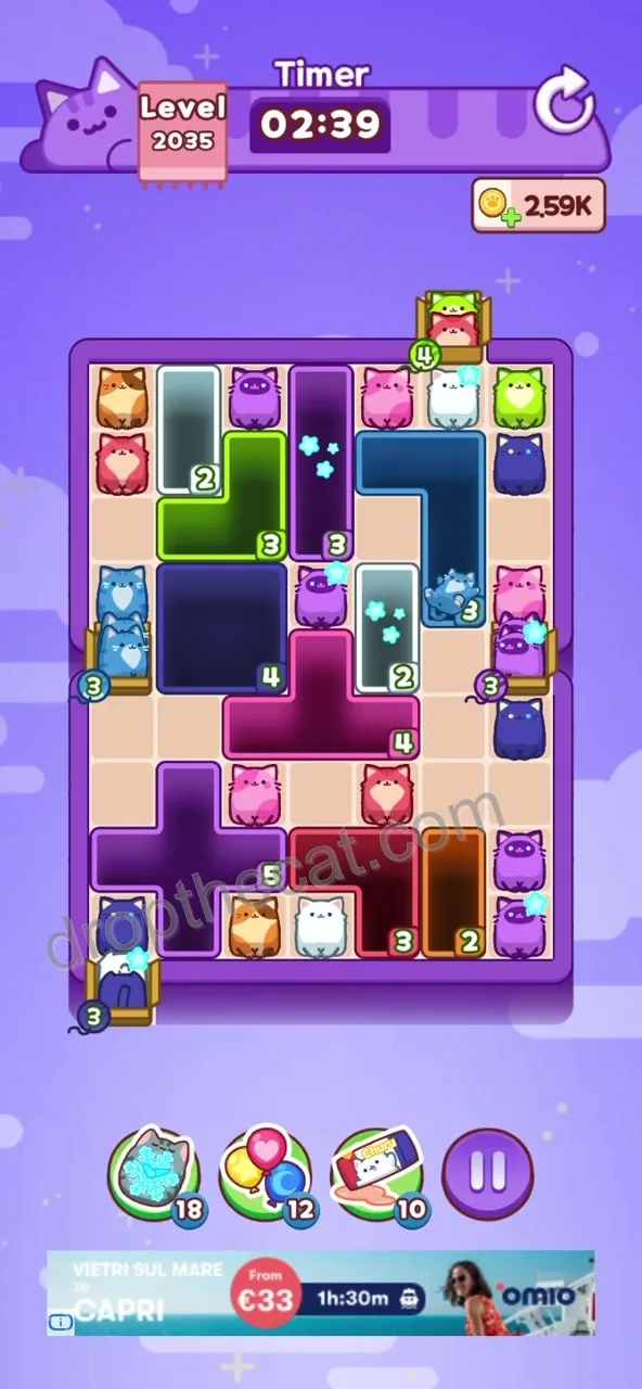 Drop The Cat Level 2035