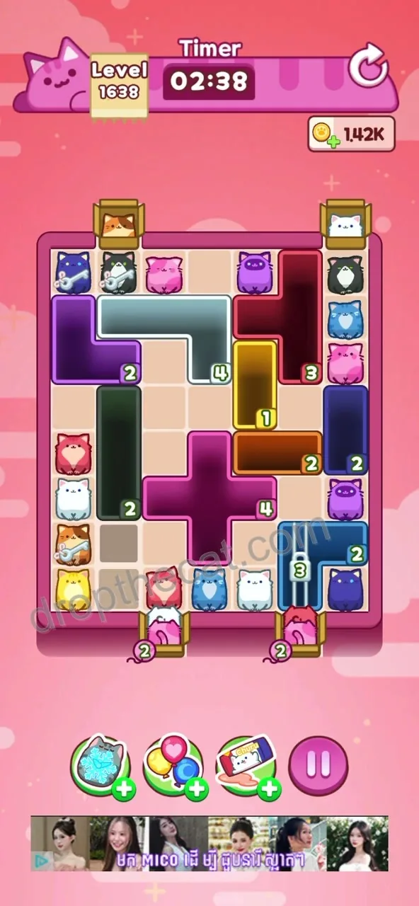 Drop The Cat Level 1638 step 3