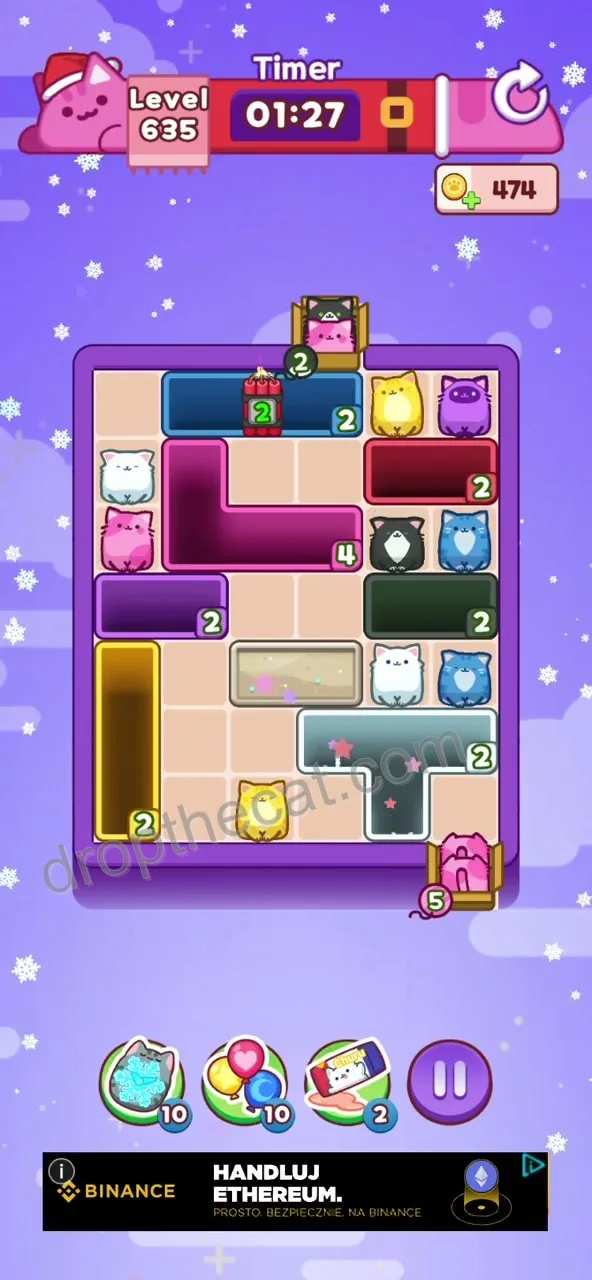 Drop The Cat Level 635 step 1