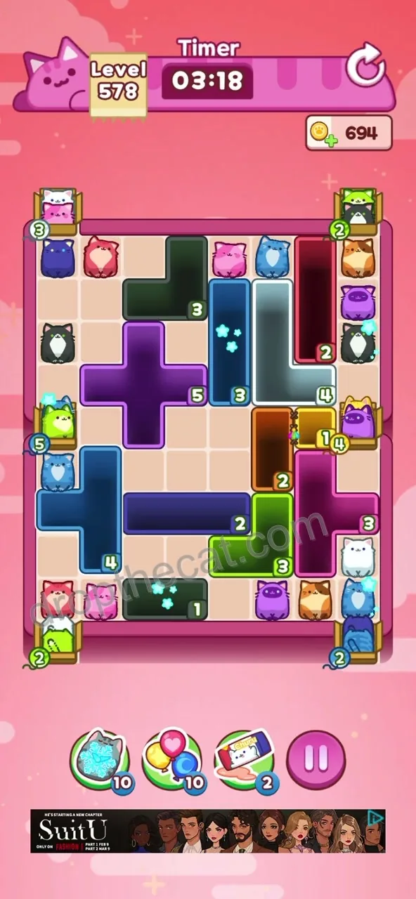 Drop The Cat Level 578 step 1