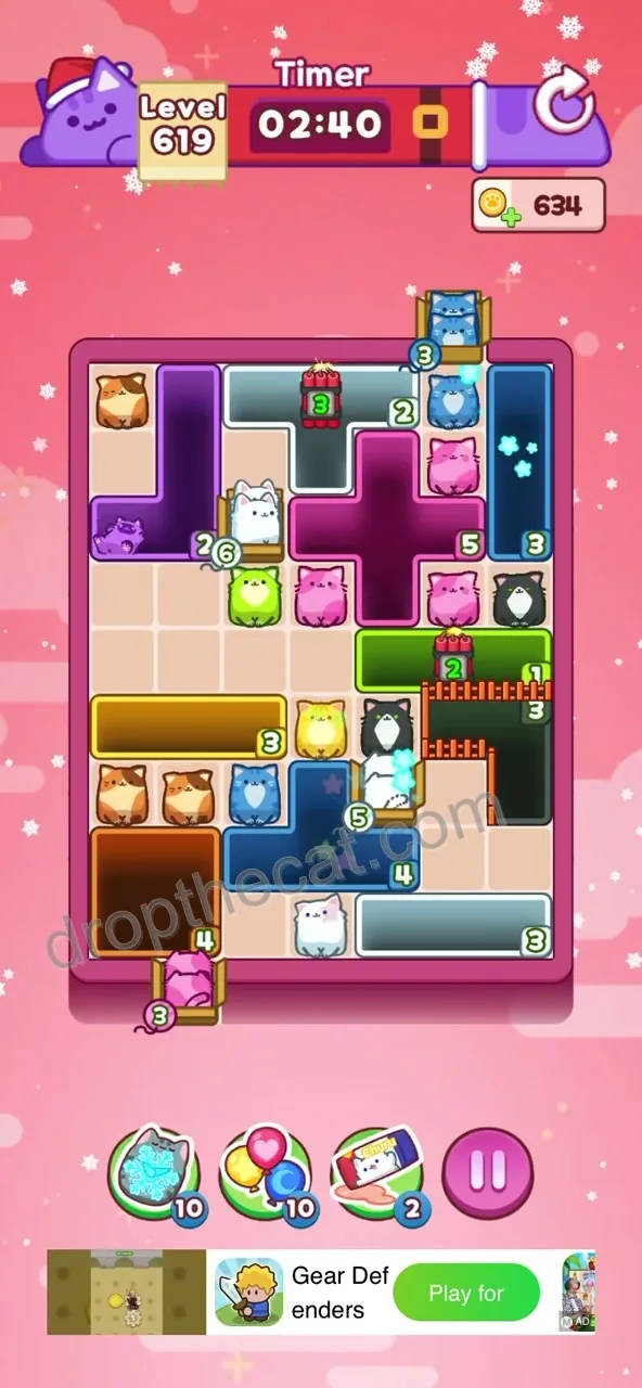 Drop The Cat Level 619 step 1