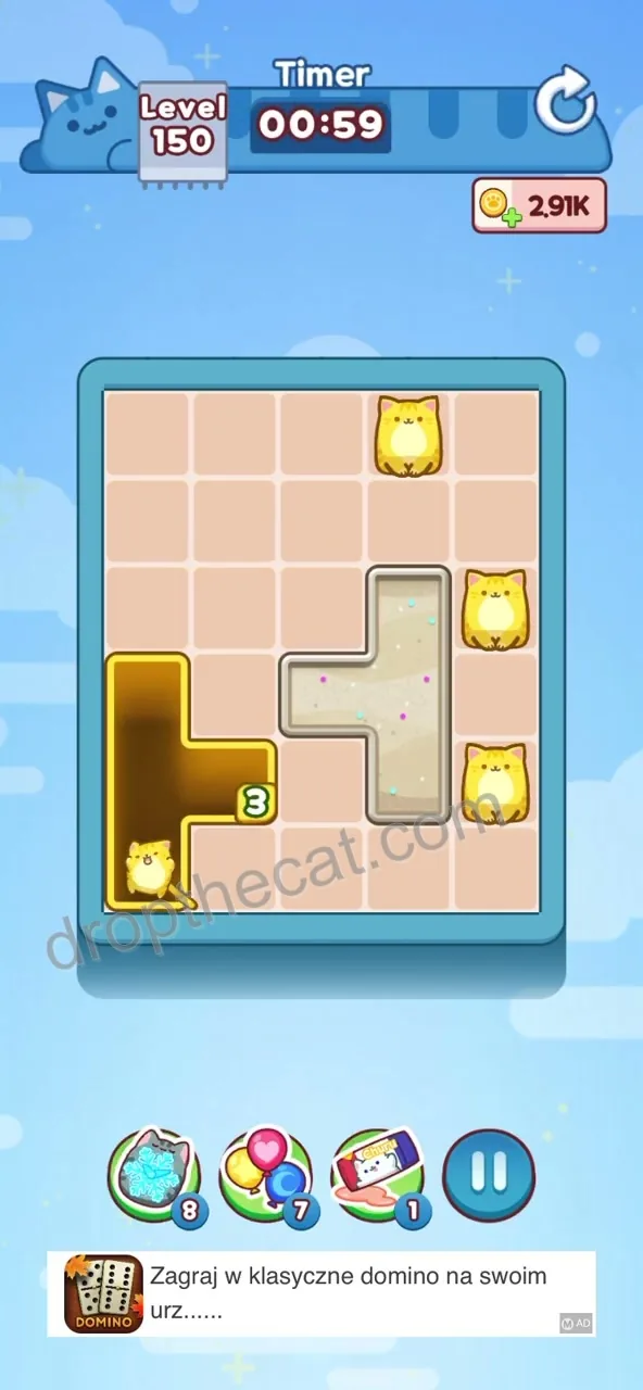 Drop The Cat Level 150