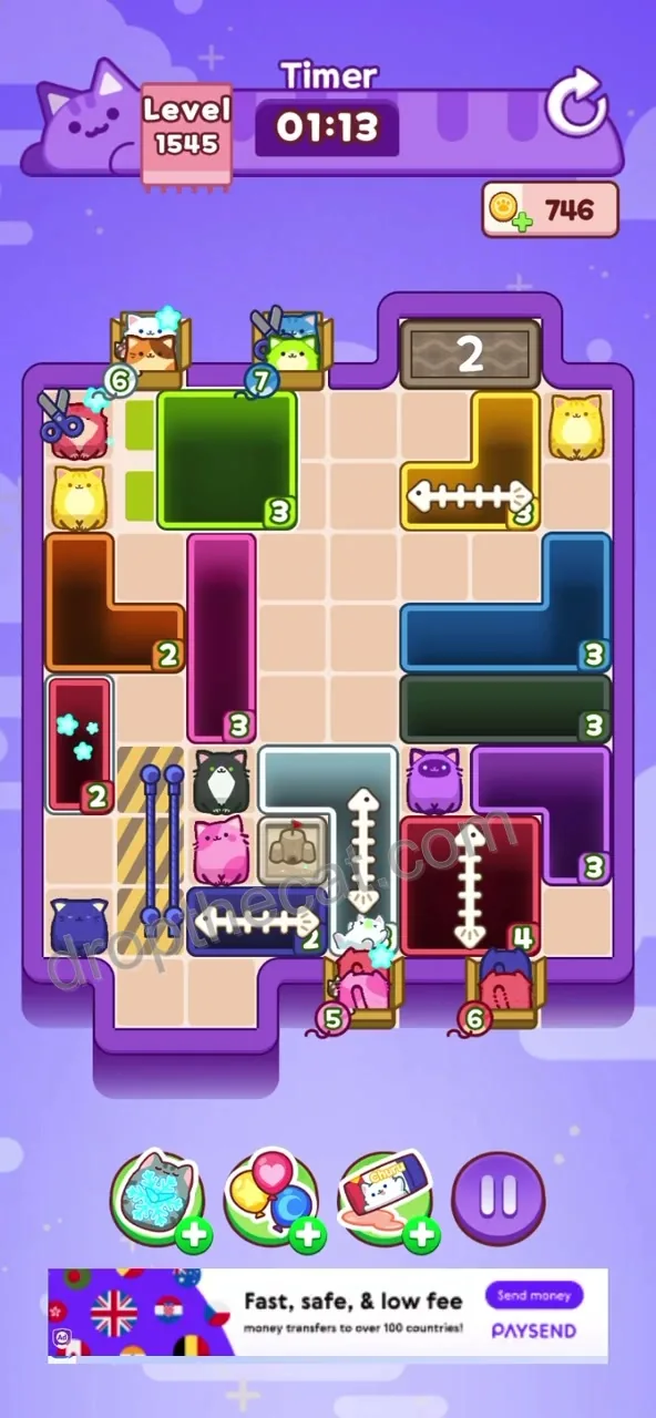 Drop The Cat Level 1545 step 1