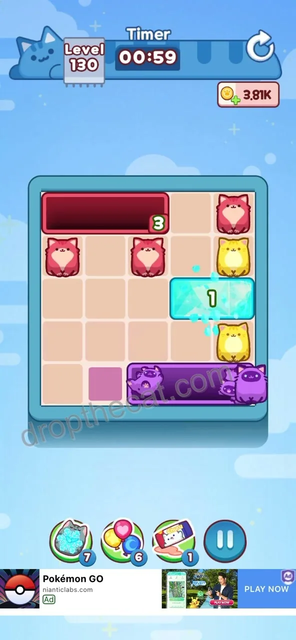 Drop The Cat Level 130