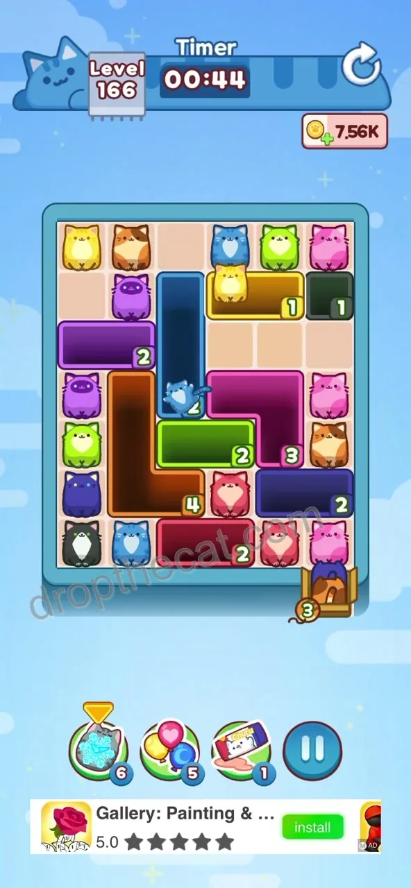 Drop The Cat Level 166 step 1