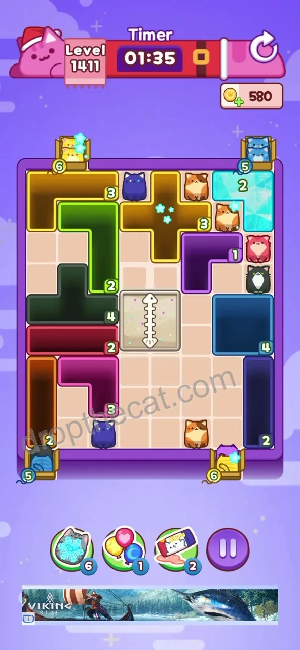 Drop The Cat Level 1411 step 2