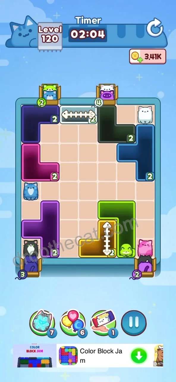 Drop The Cat Level 120 step 3