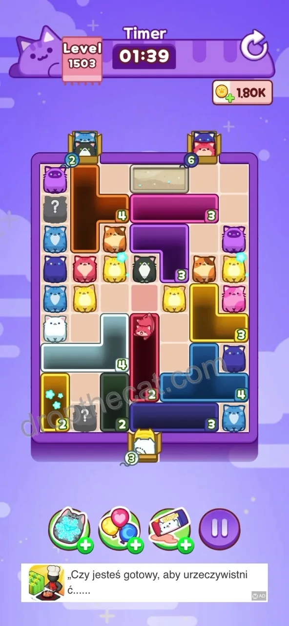 Drop The Cat Level 1503