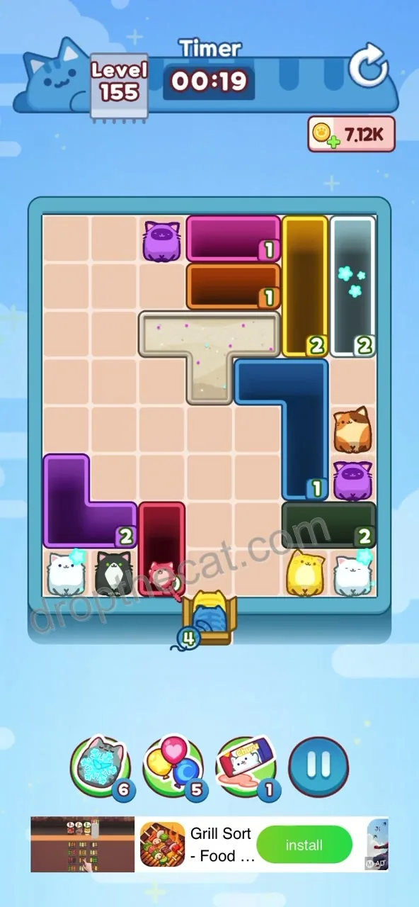 Drop The Cat Level 155 step 3