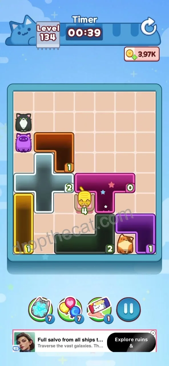 Drop The Cat Level 134 step 4