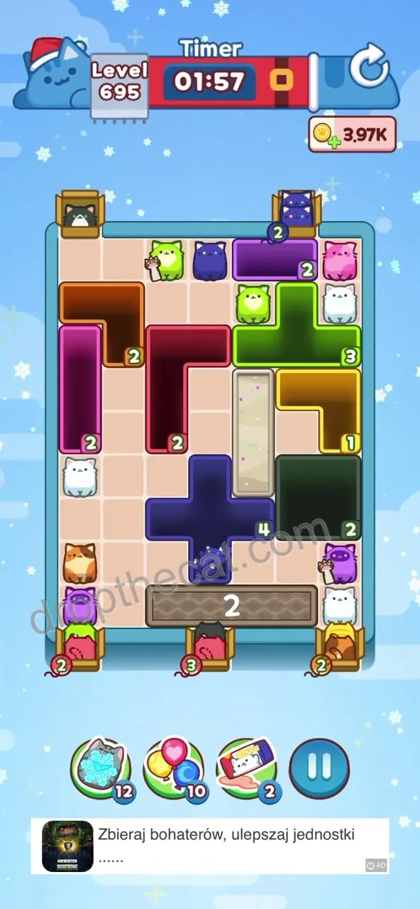 Drop The Cat Level 695 step 1
