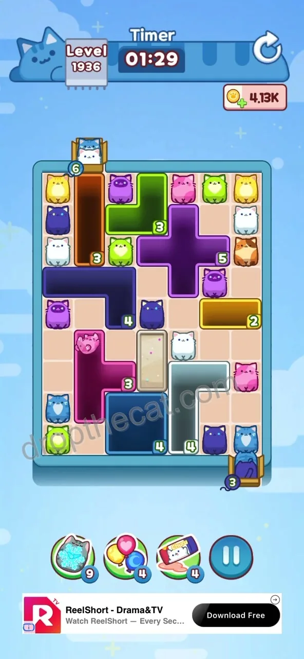 Drop The Cat Level 1936