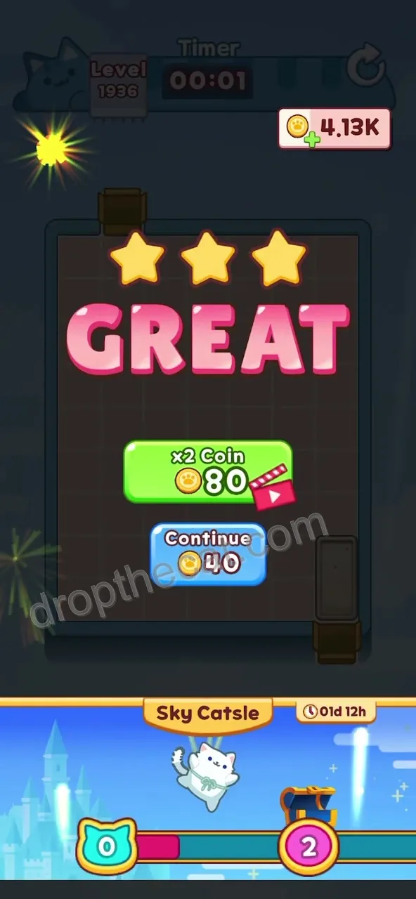 Drop The Cat Level 1936 step 4