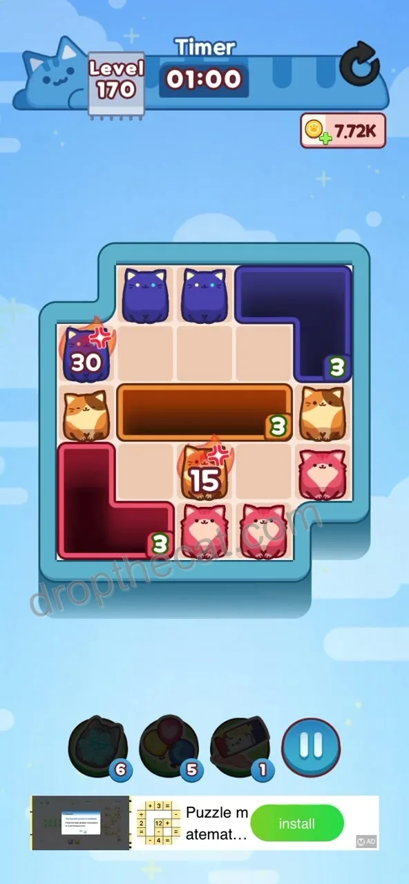 Drop The Cat Level 170